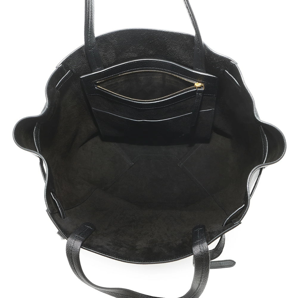 Celine Cabas Phantom Leather Tote Bag Black - Picture 5 of 12